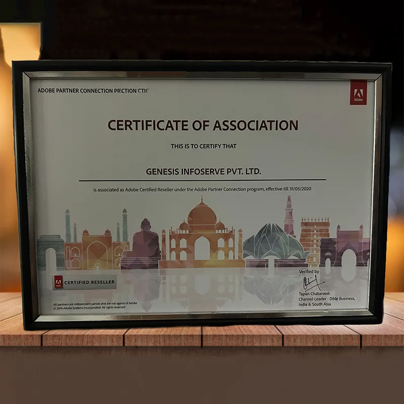 Adobe partner connection certificate