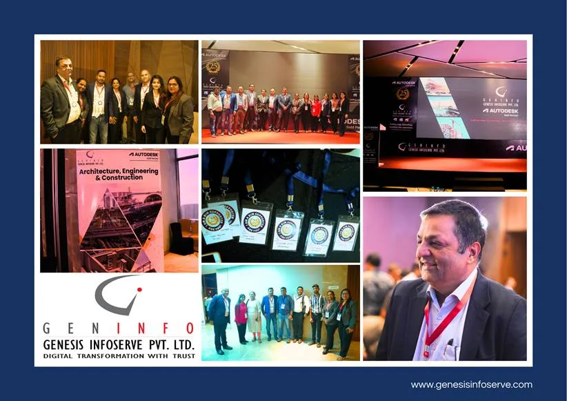 Genesis Infoserve team at an industry event